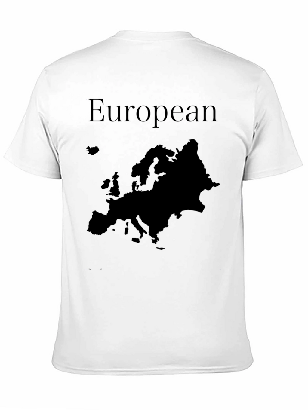 European Map Graphic T-Shirt - Black