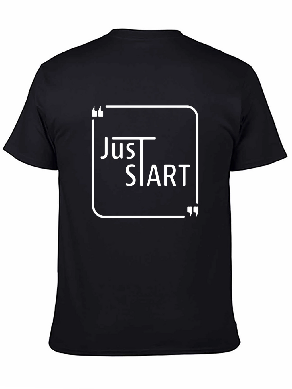 Just Start Black Graphic Tee