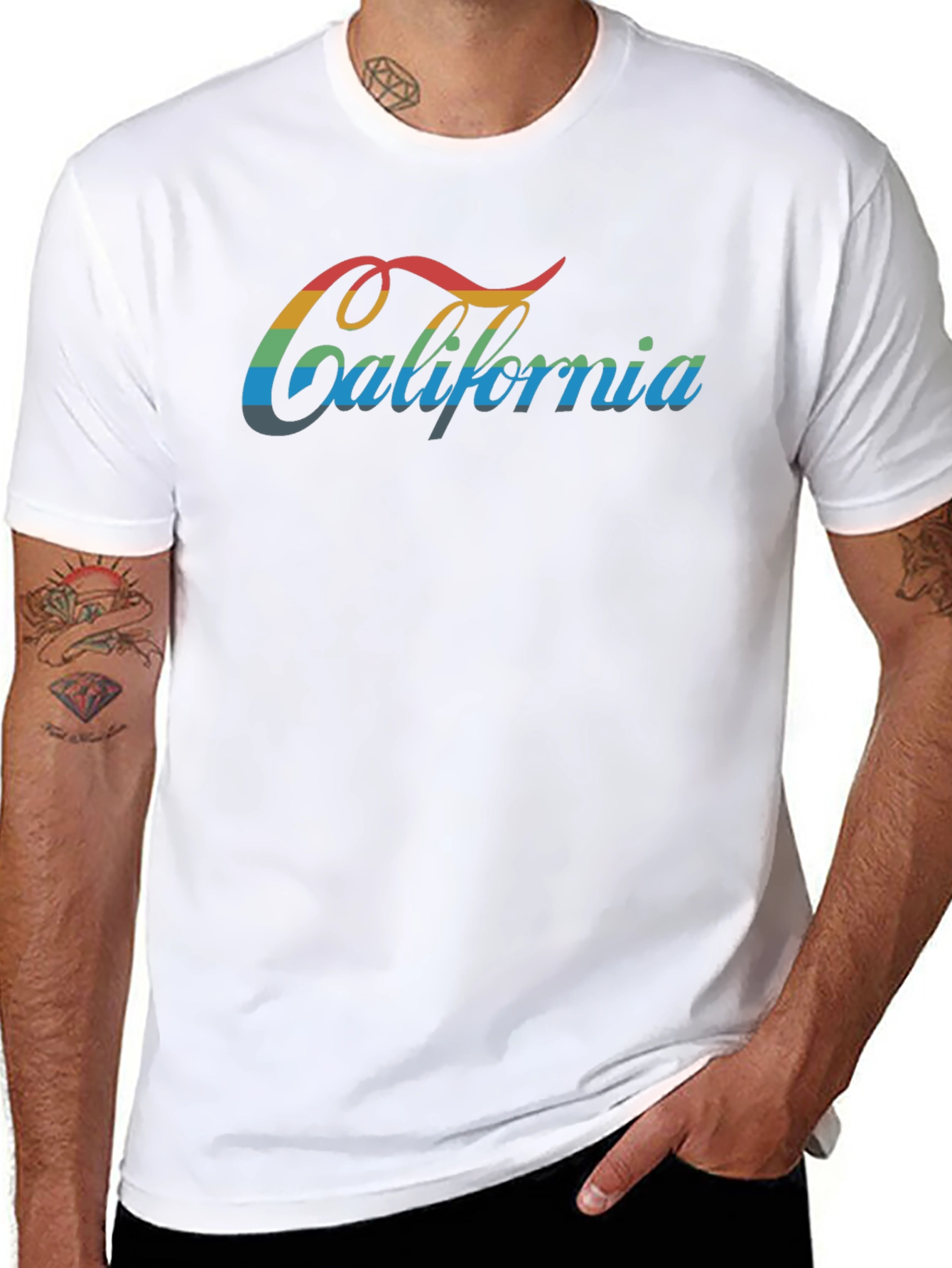 California Retro Rainbow T-Shirt