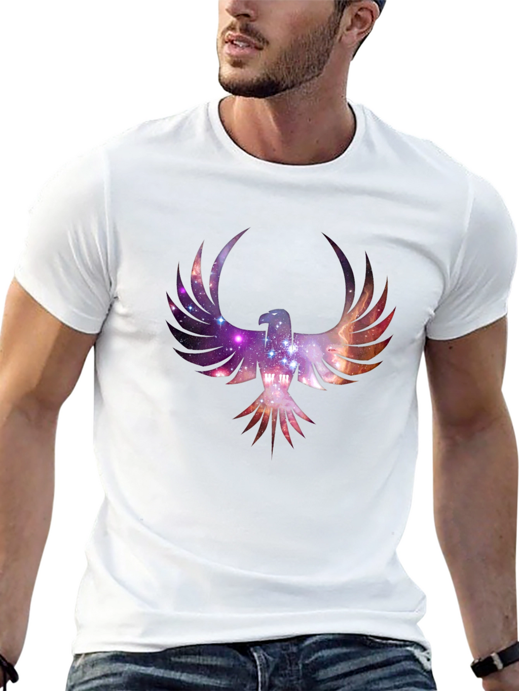Galaxy Phoenix Black T-Shirt