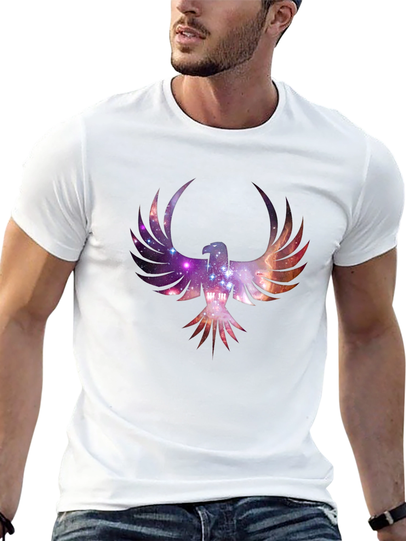Galaxy Phoenix Black T-Shirt
