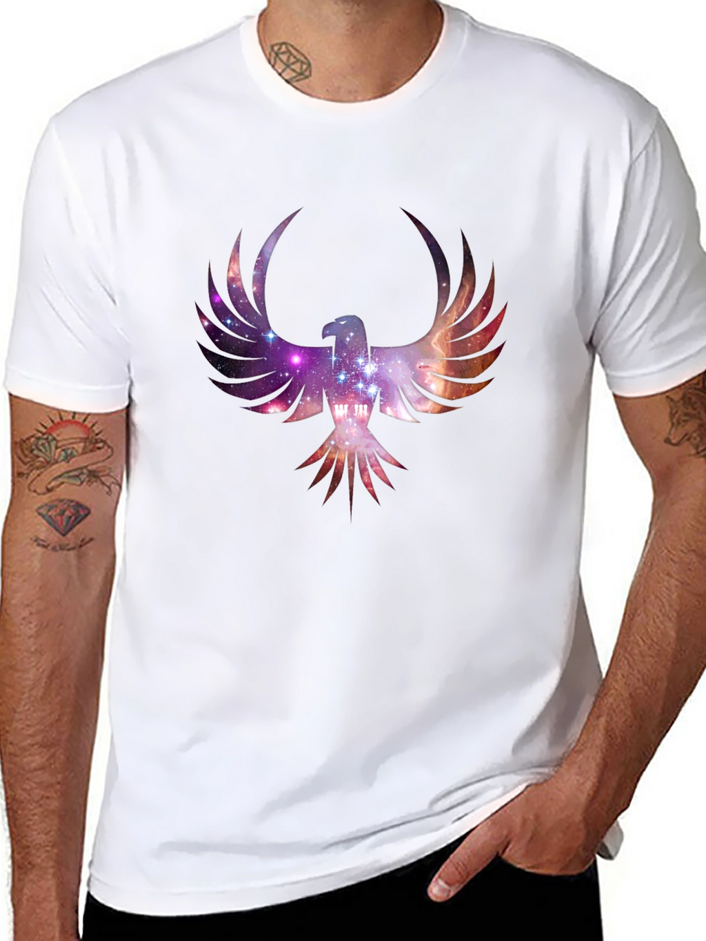Galaxy Phoenix Black T-Shirt