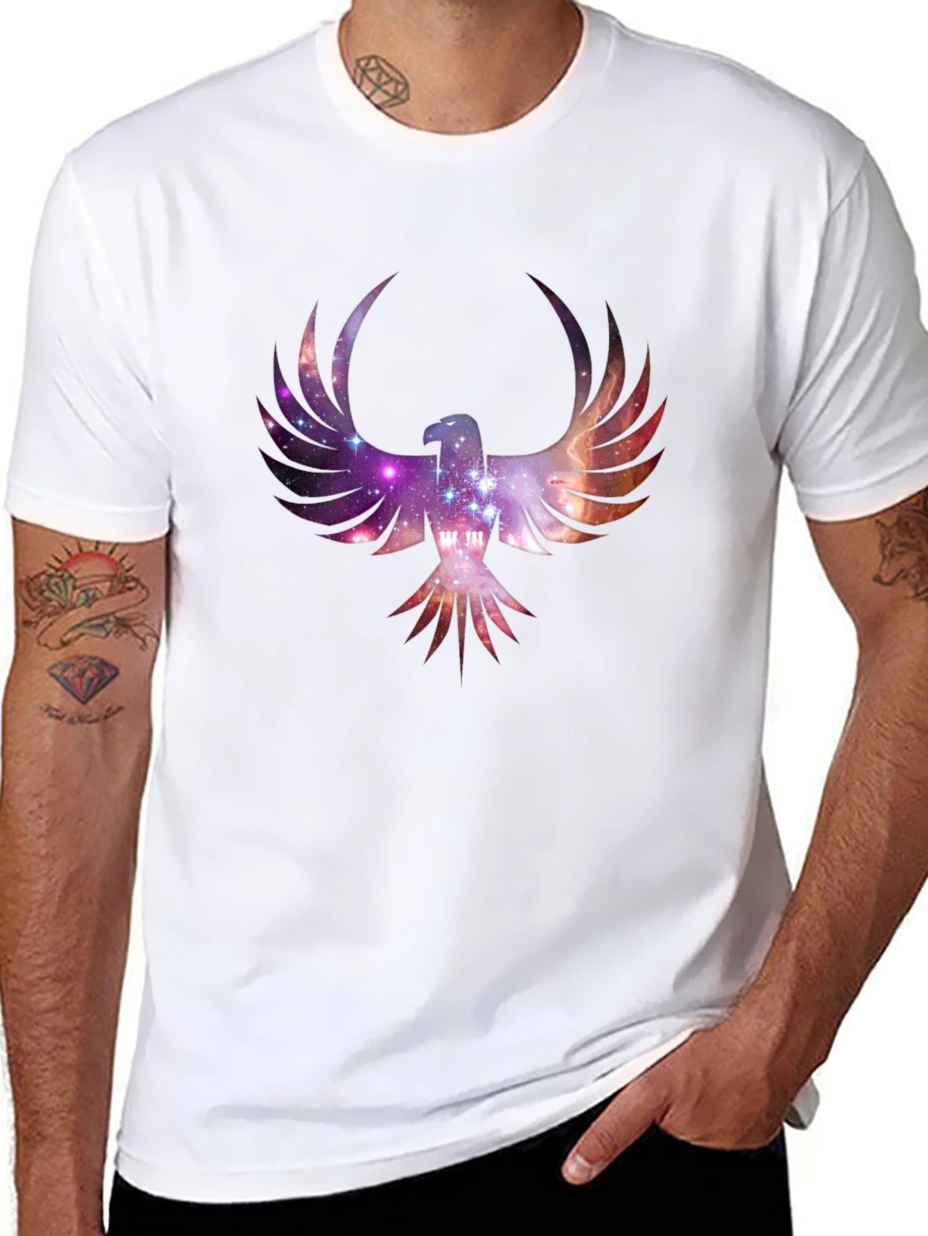 Galaxy Phoenix Black T-Shirt