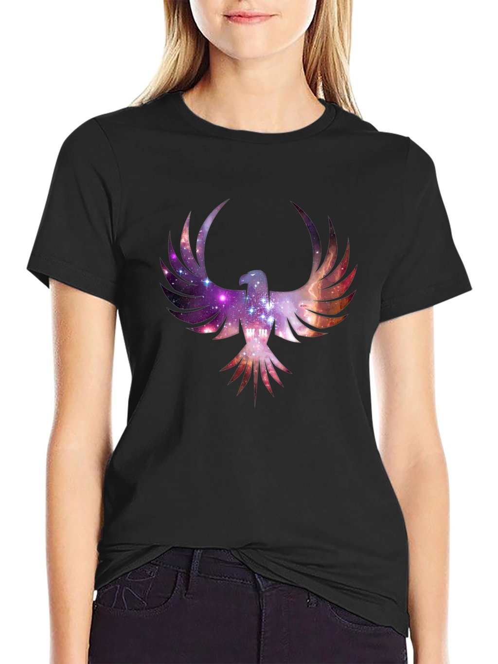 Galaxy Phoenix Black T-Shirt