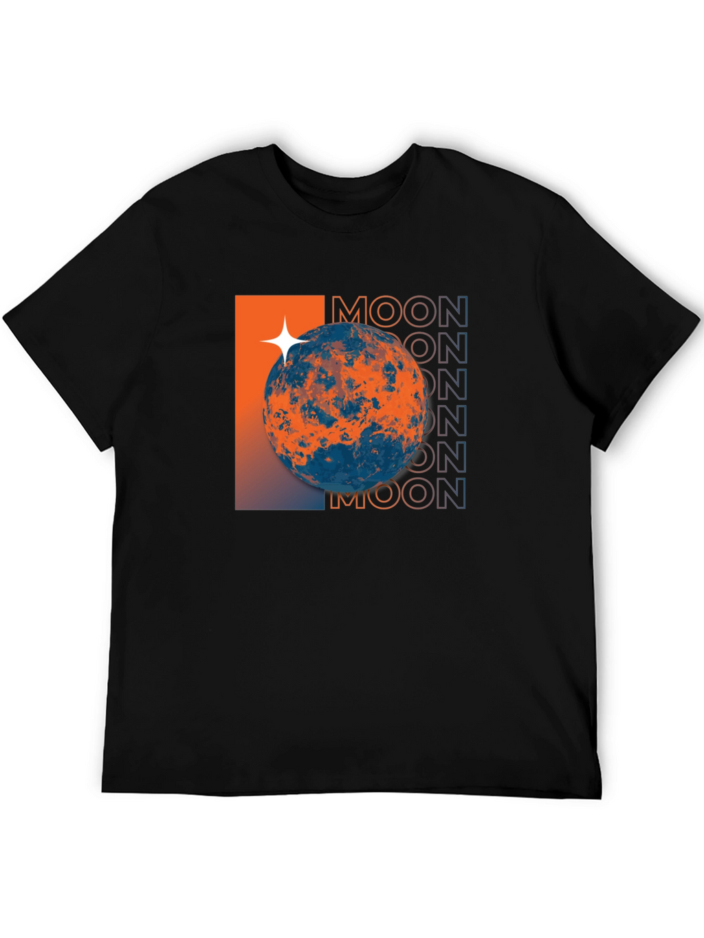 Moon Graphic Tee - Space Inspired Design