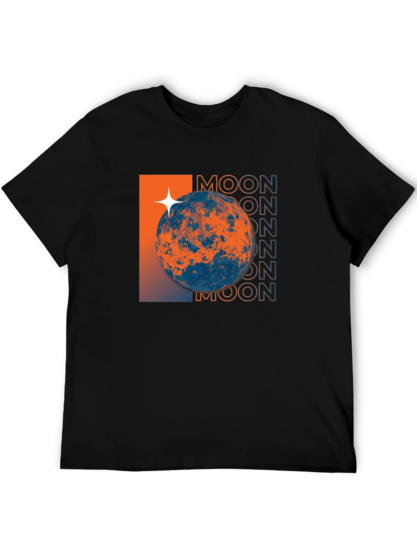 Moon Graphic Tee - Space Inspired Design