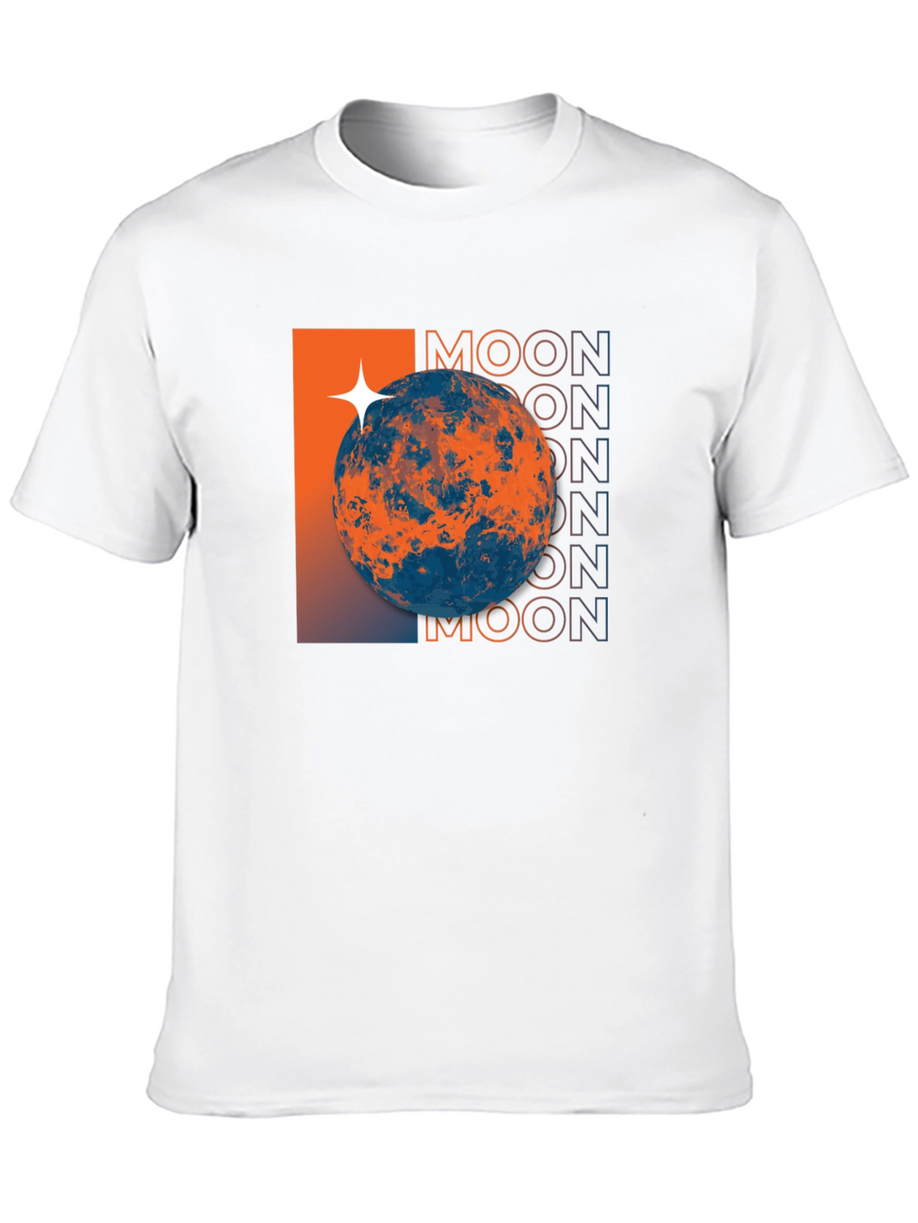 Moon Graphic Tee - Space Inspired Design