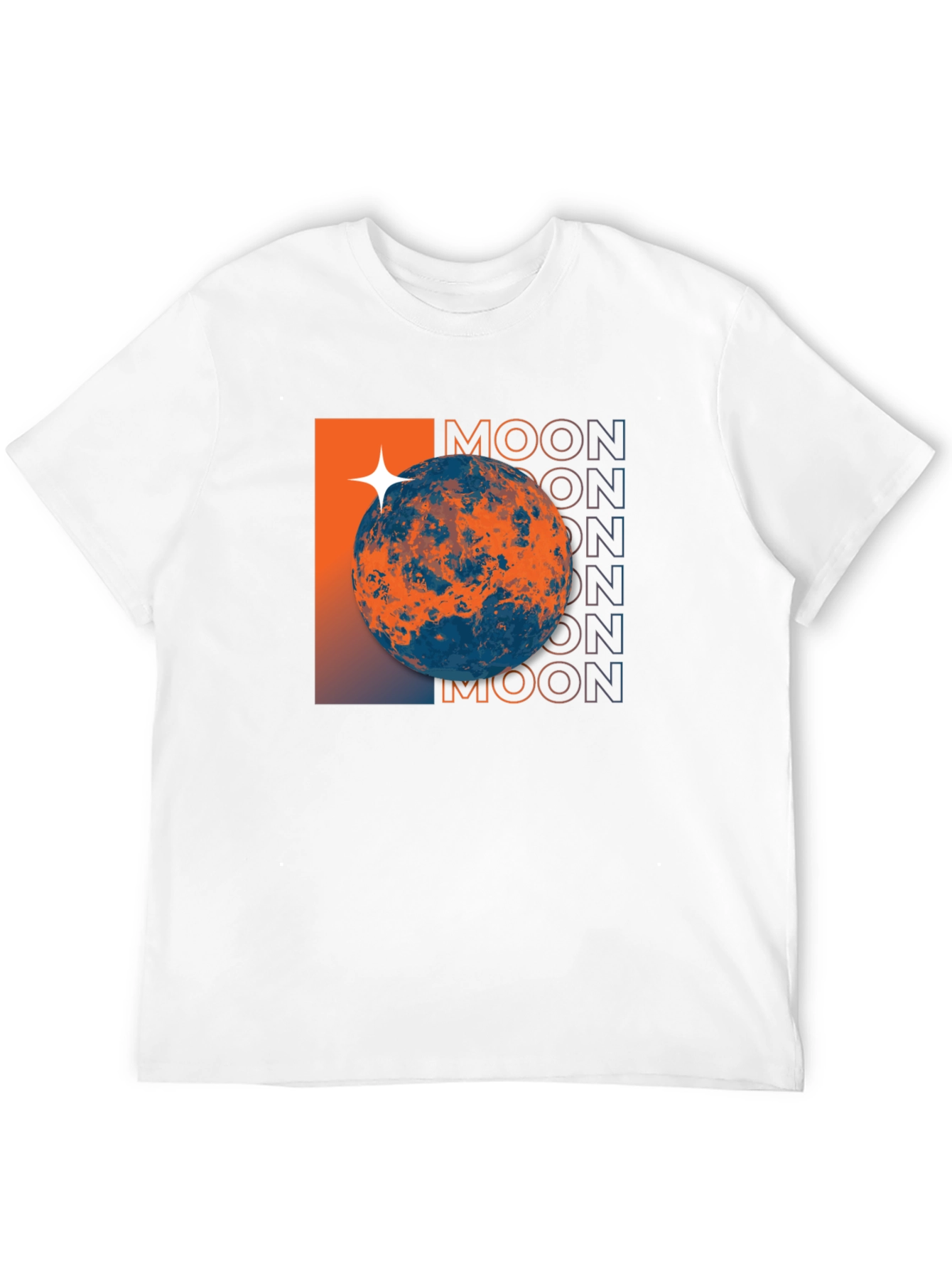 Moon Graphic Tee - Space Inspired Design