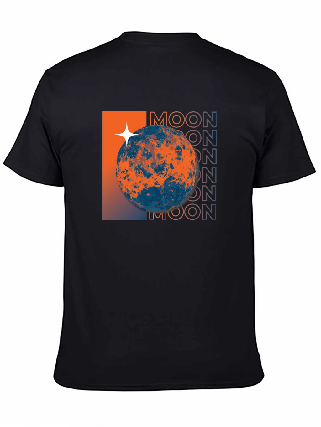 Moon Graphic Tee - Space Inspired Design