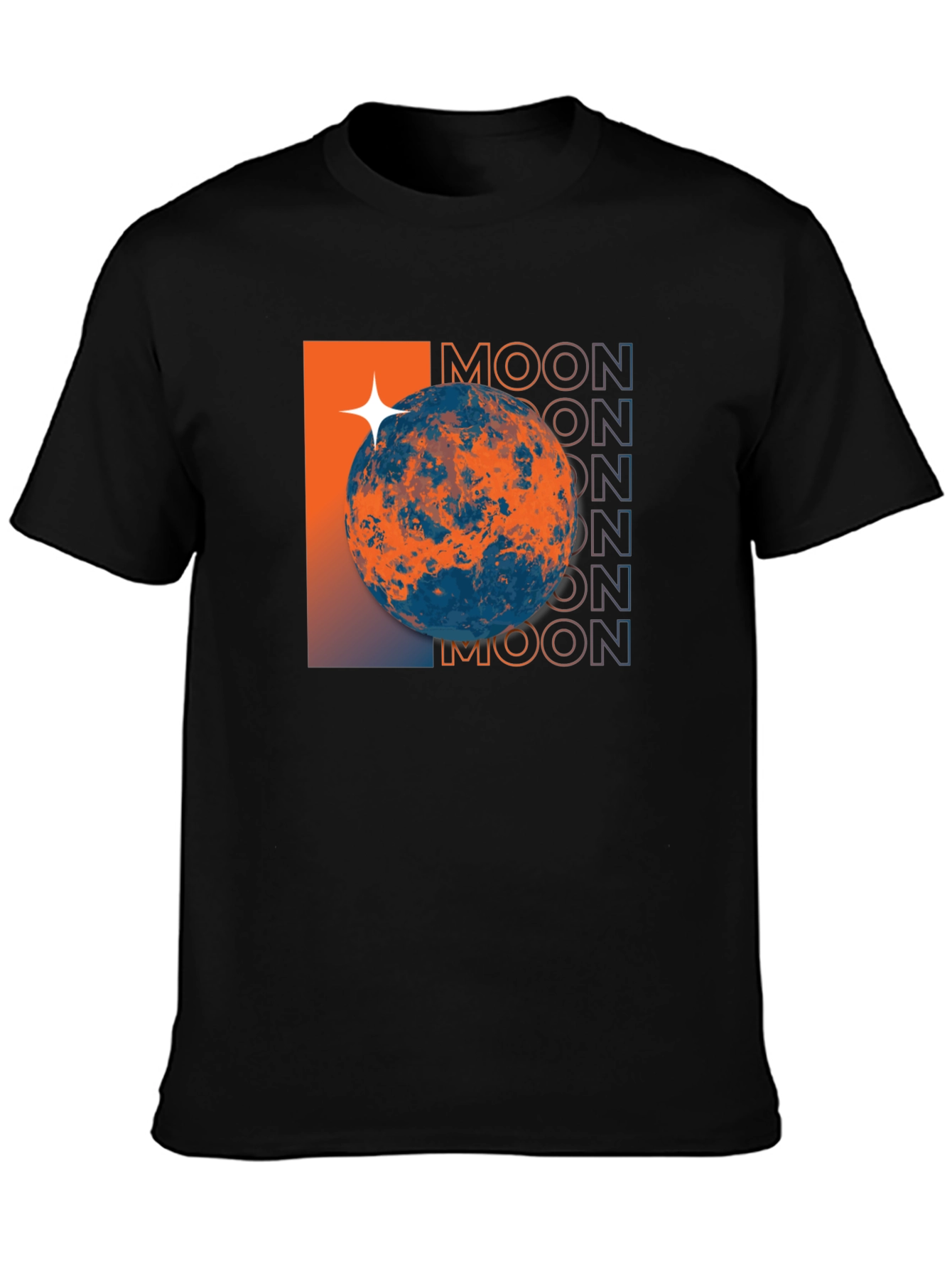 Moon Graphic Tee - Space Inspired Design