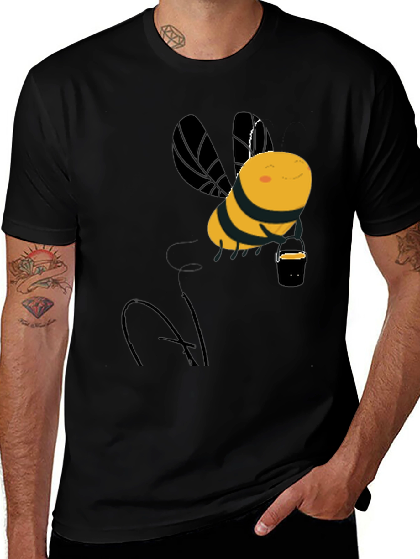Cute Honey Bee Graphic T-Shirt