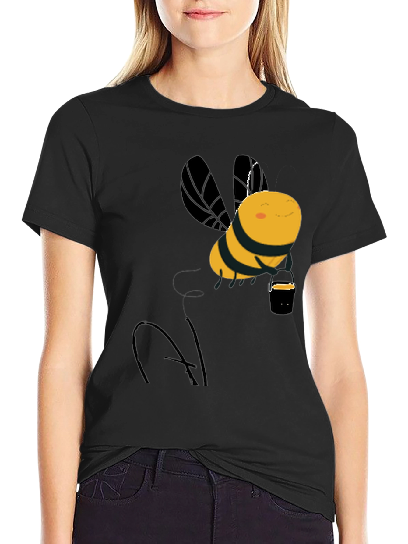 Cute Honey Bee Graphic T-Shirt