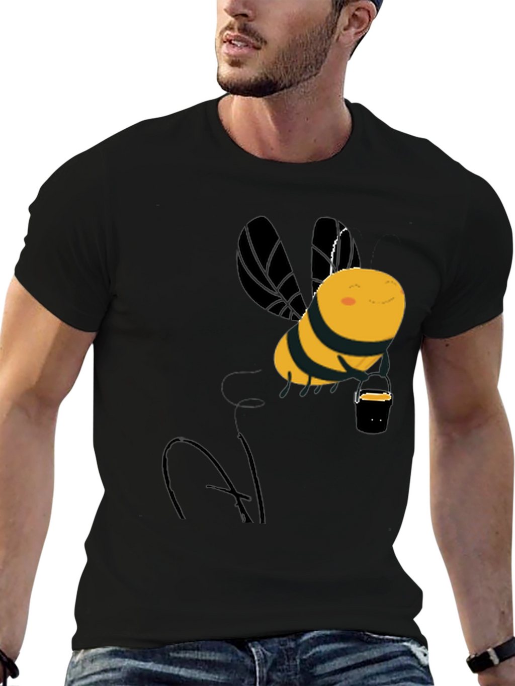 Cute Honey Bee Graphic T-Shirt