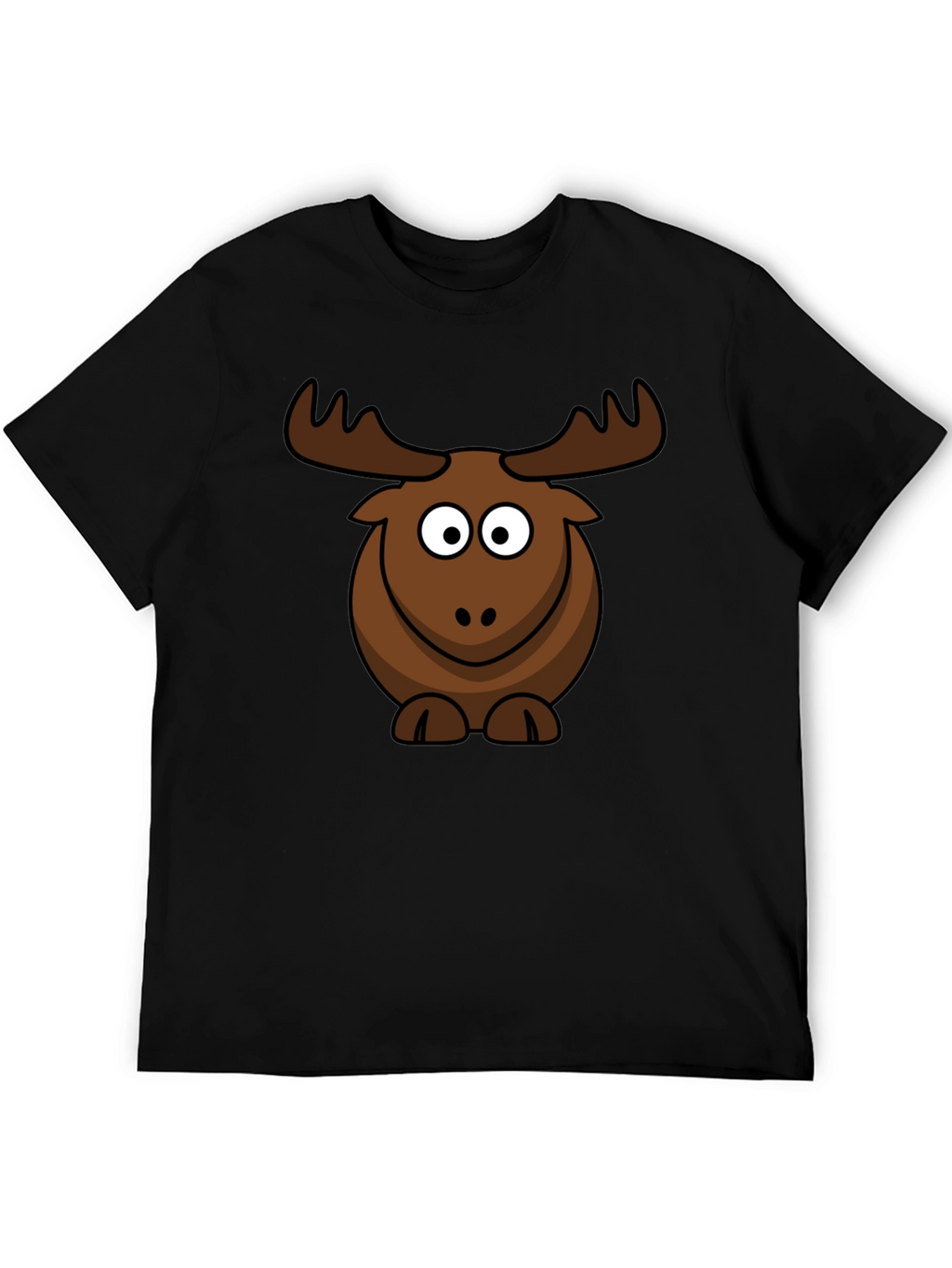 Cute Cartoon Moose Graphic T-Shirt