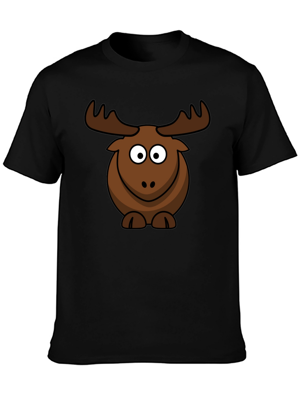 Cute Cartoon Moose Graphic T-Shirt