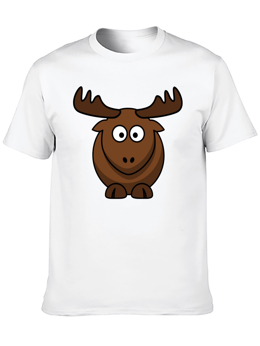 Cute Cartoon Moose Graphic T-Shirt