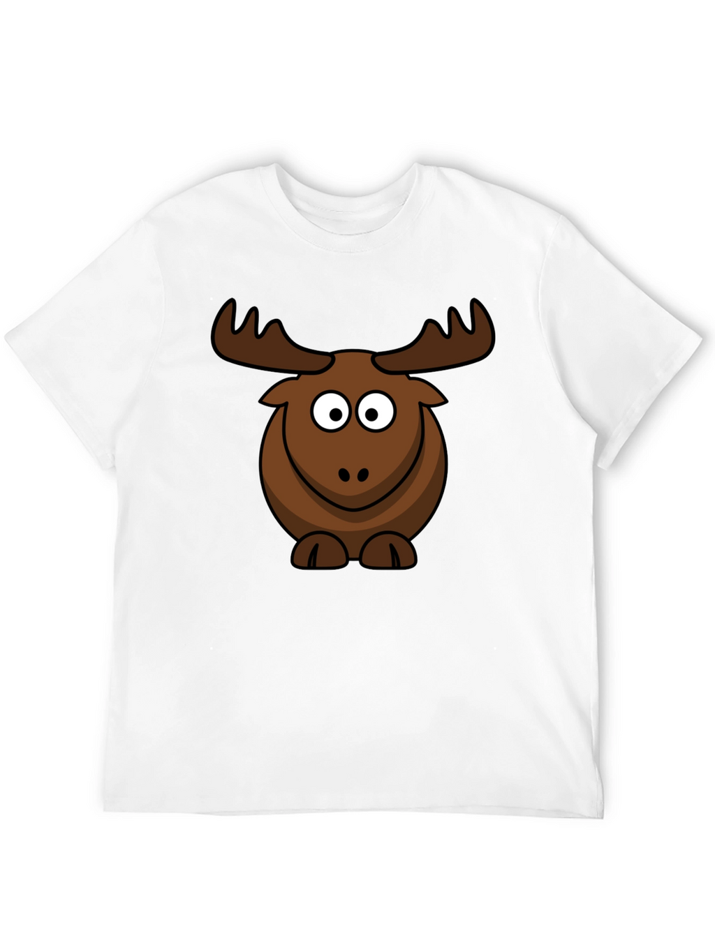 Cute Cartoon Moose Graphic T-Shirt