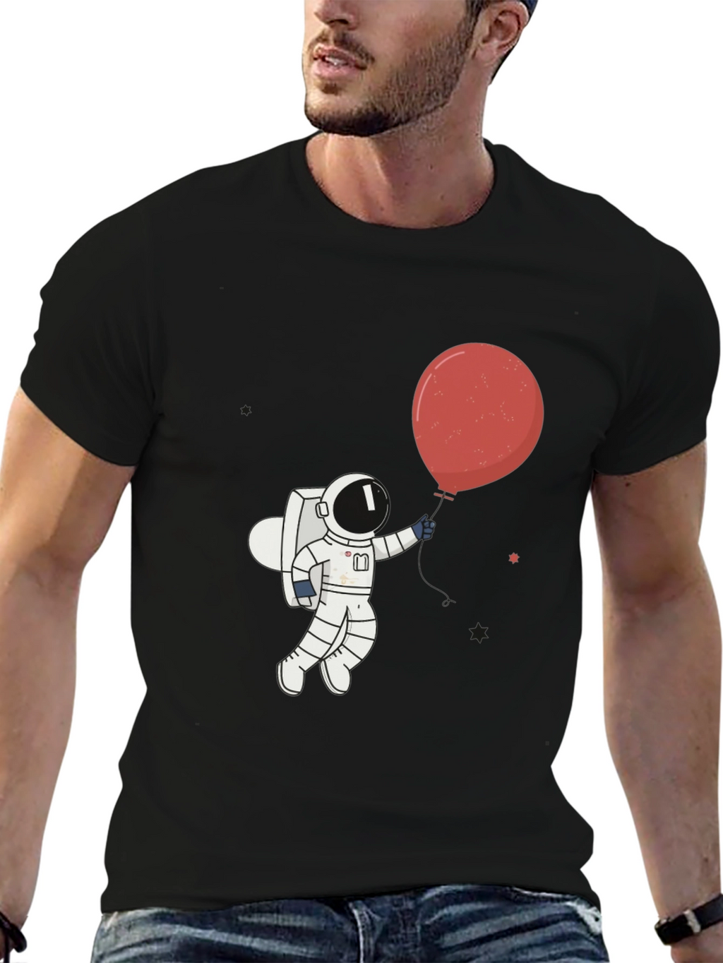 Astronaut Balloon Graphic T-Shirt