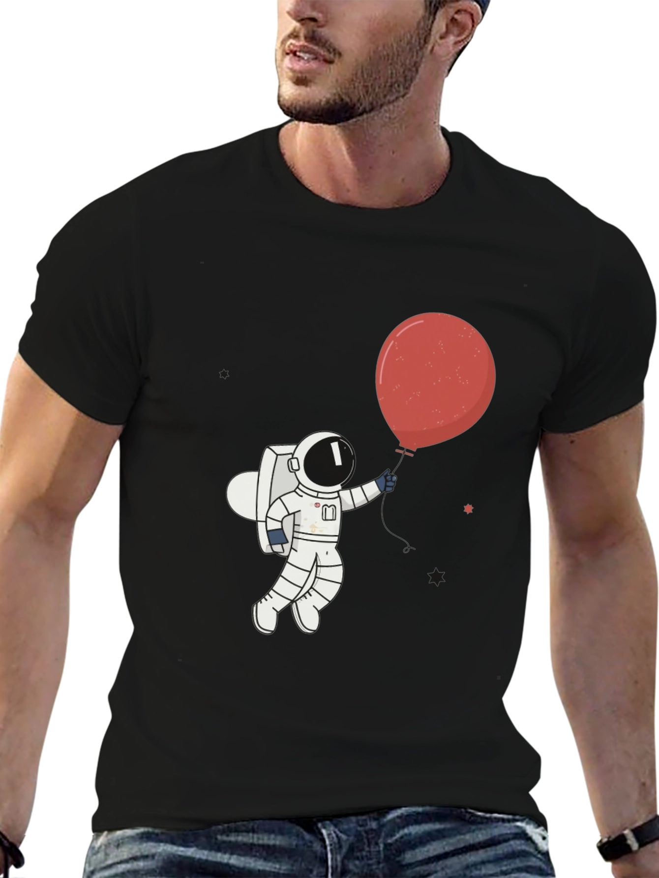 Astronaut Balloon Graphic T-Shirt