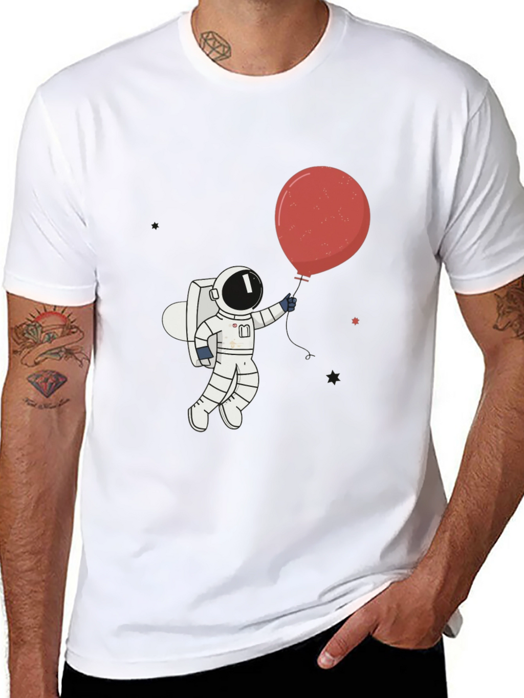 Astronaut Balloon Graphic T-Shirt