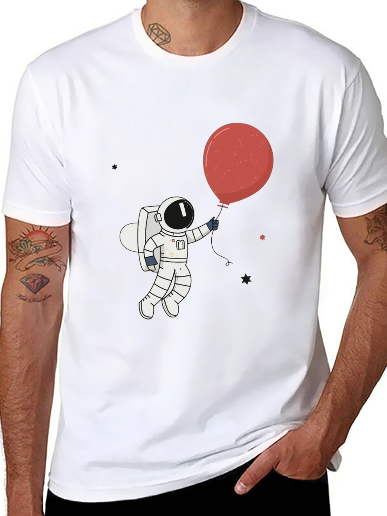 Astronaut Balloon Graphic T-Shirt