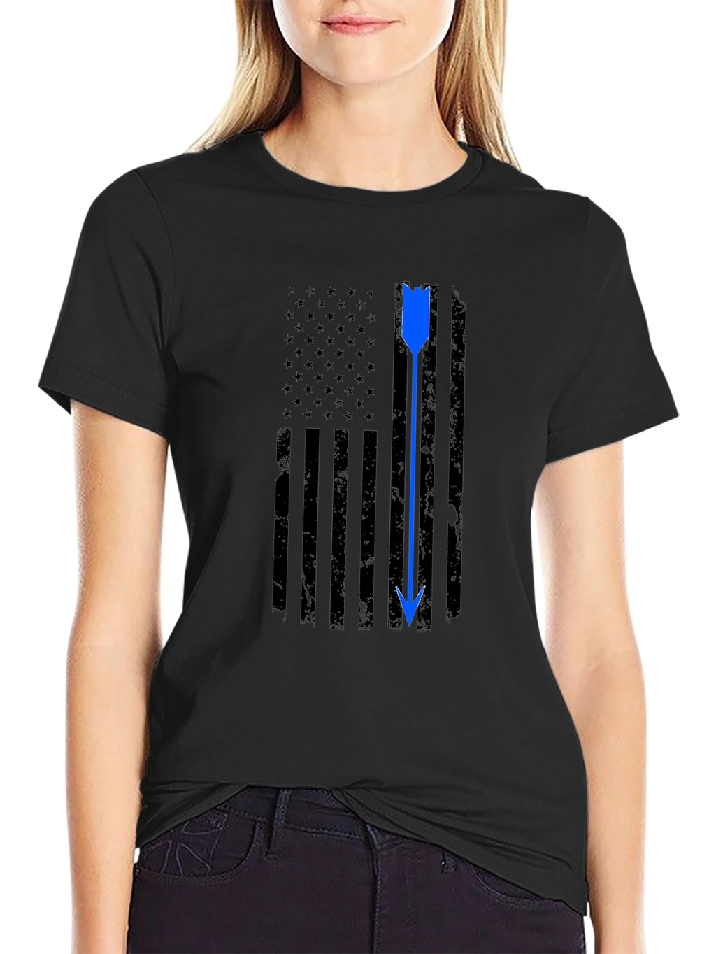 American Flag Arrow Graphic T-Shirt