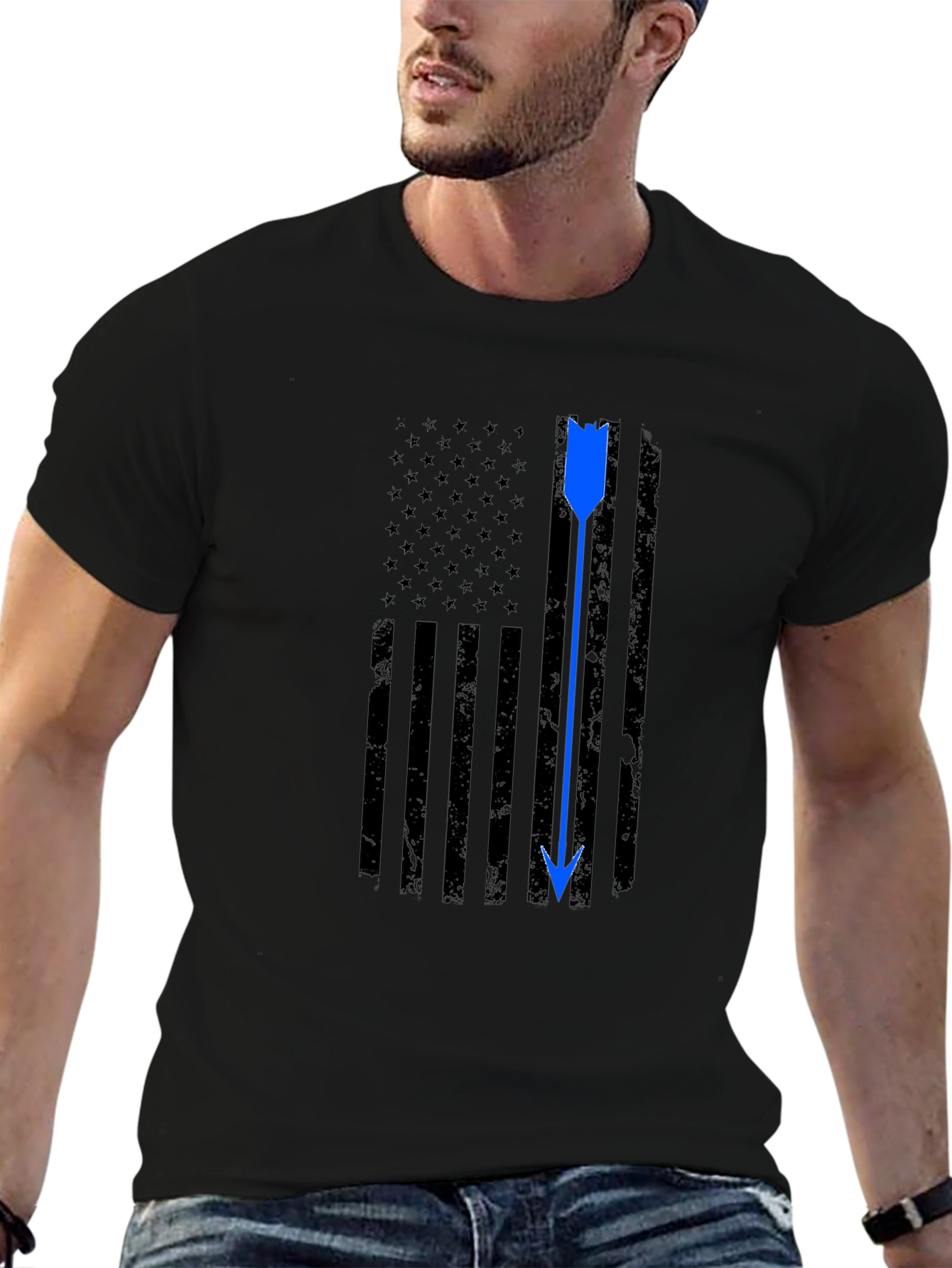 American Flag Arrow Graphic T-Shirt