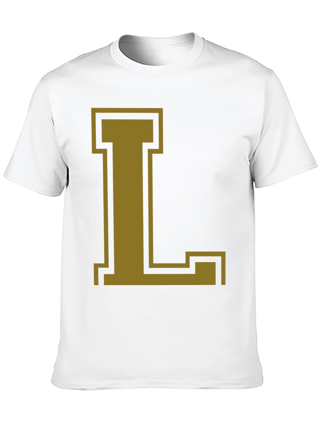 Letter L Graphic Tee - Casual Black T-Shirt