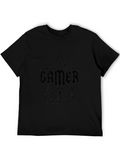 Gamer Rock the Game Black T-Shirt