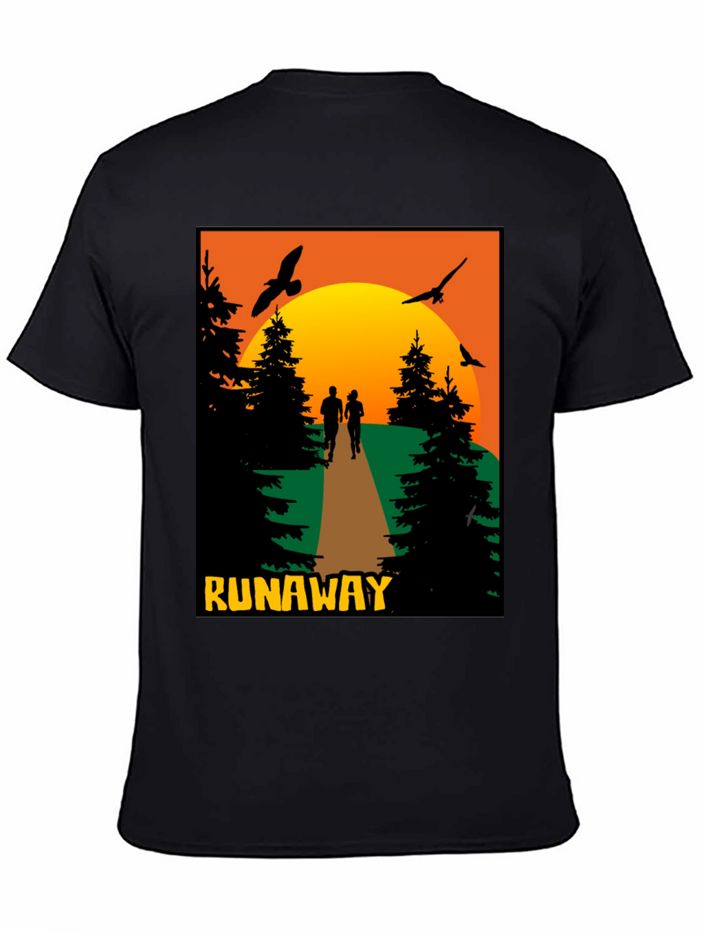 Runaway Sunset Graphic Tee - Nature Adventure Shirt