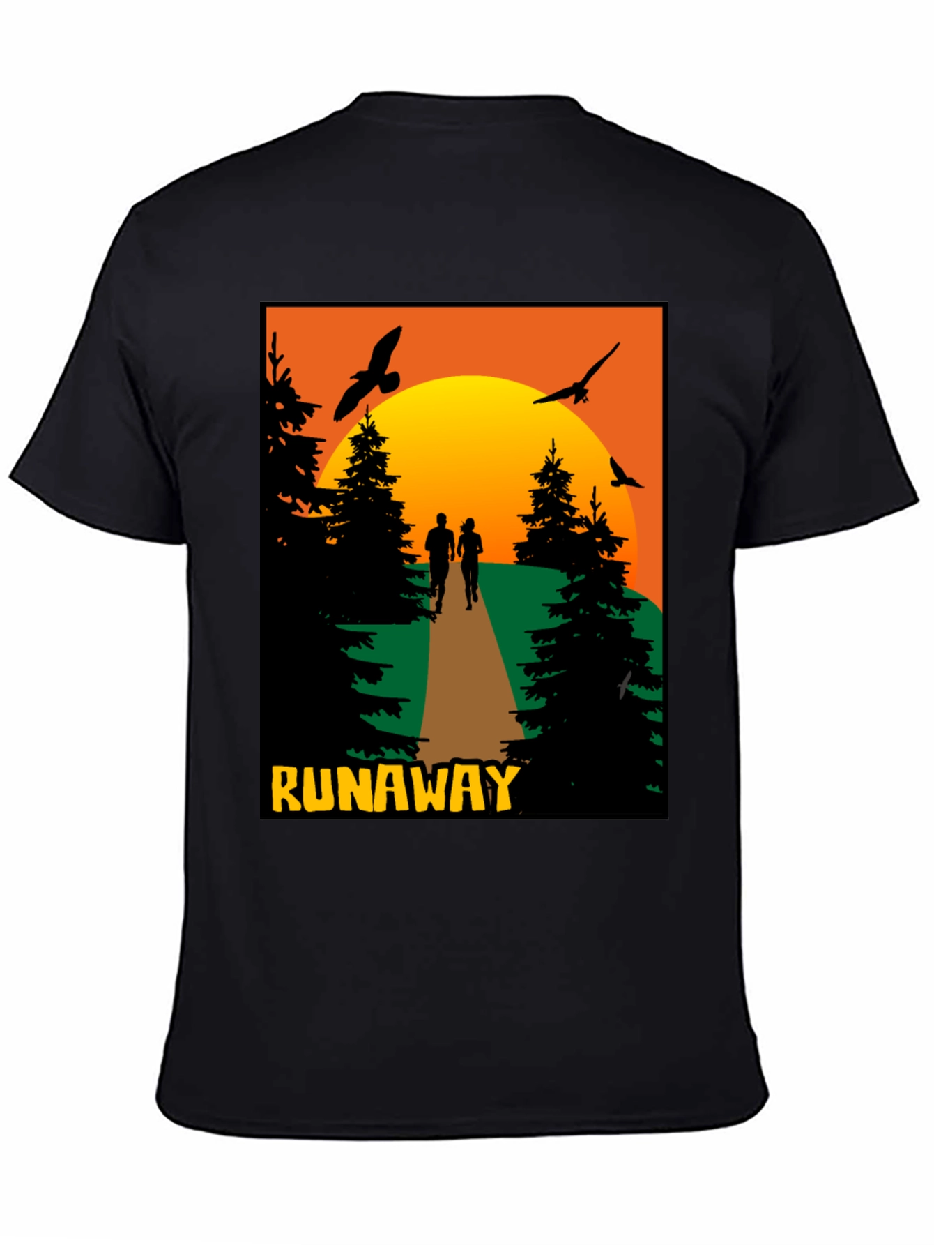 Runaway Sunset Graphic Tee - Nature Adventure Shirt