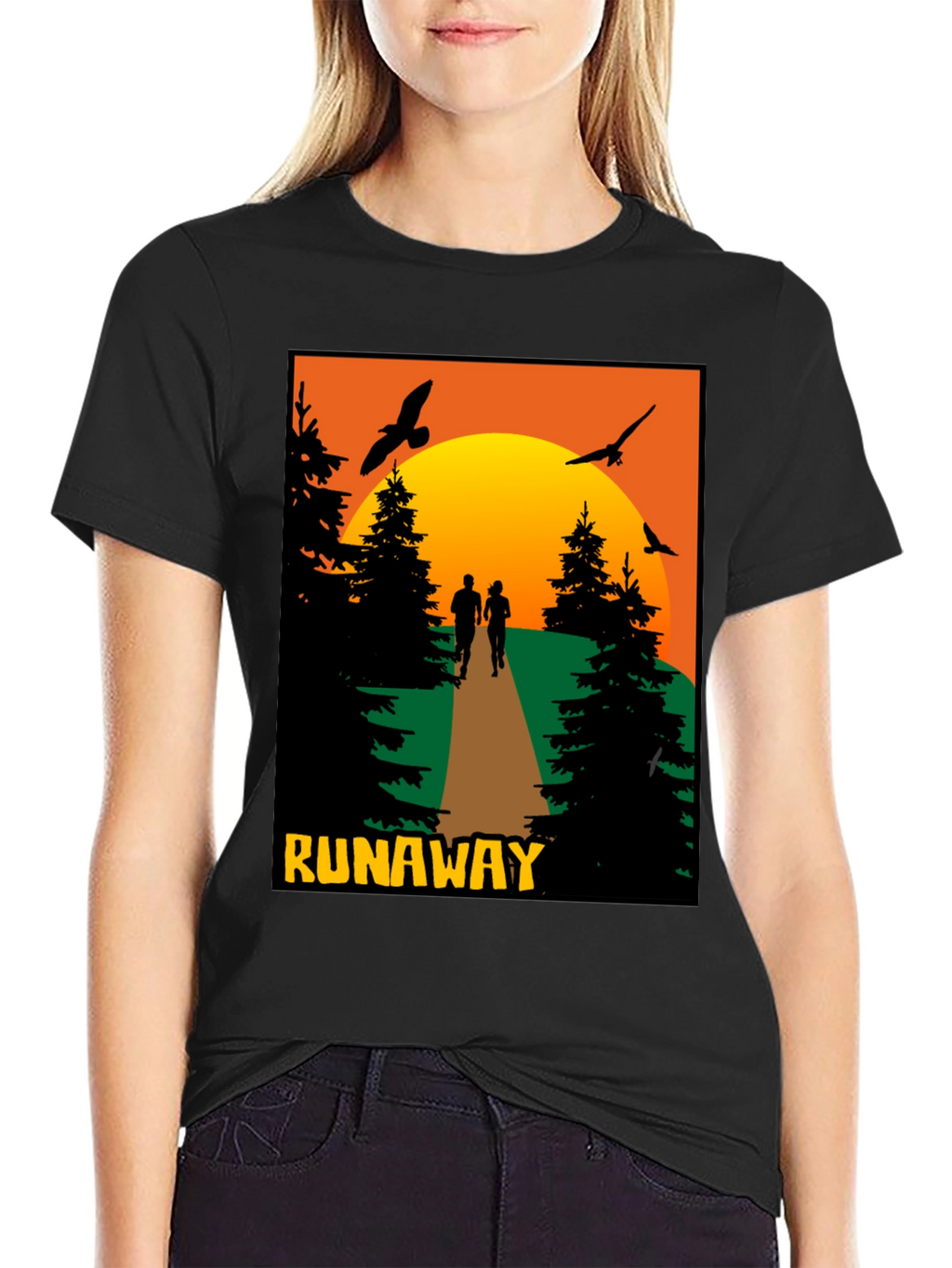 Runaway Sunset Graphic Tee - Nature Adventure Shirt