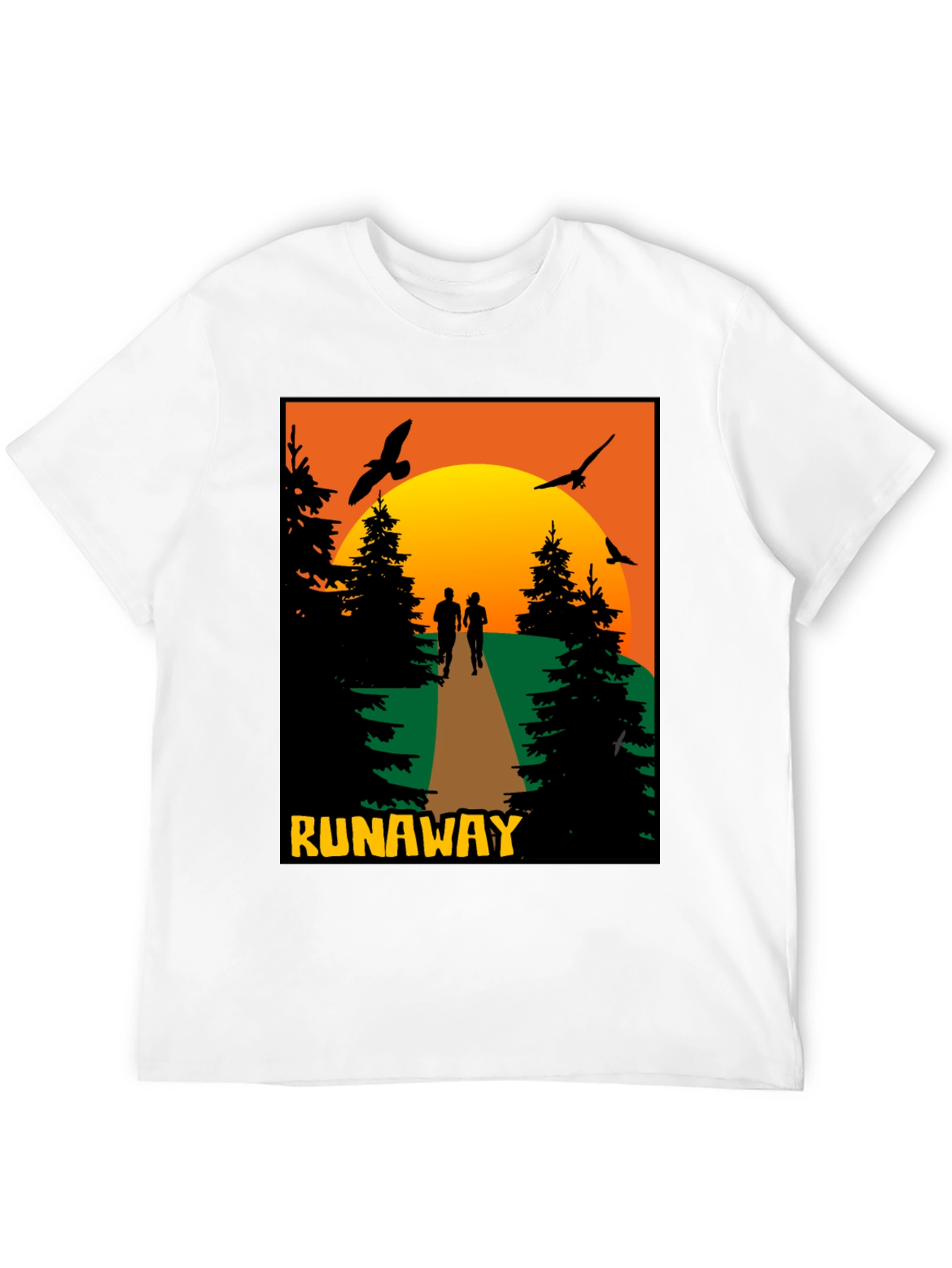 Runaway Sunset Graphic Tee - Nature Adventure Shirt