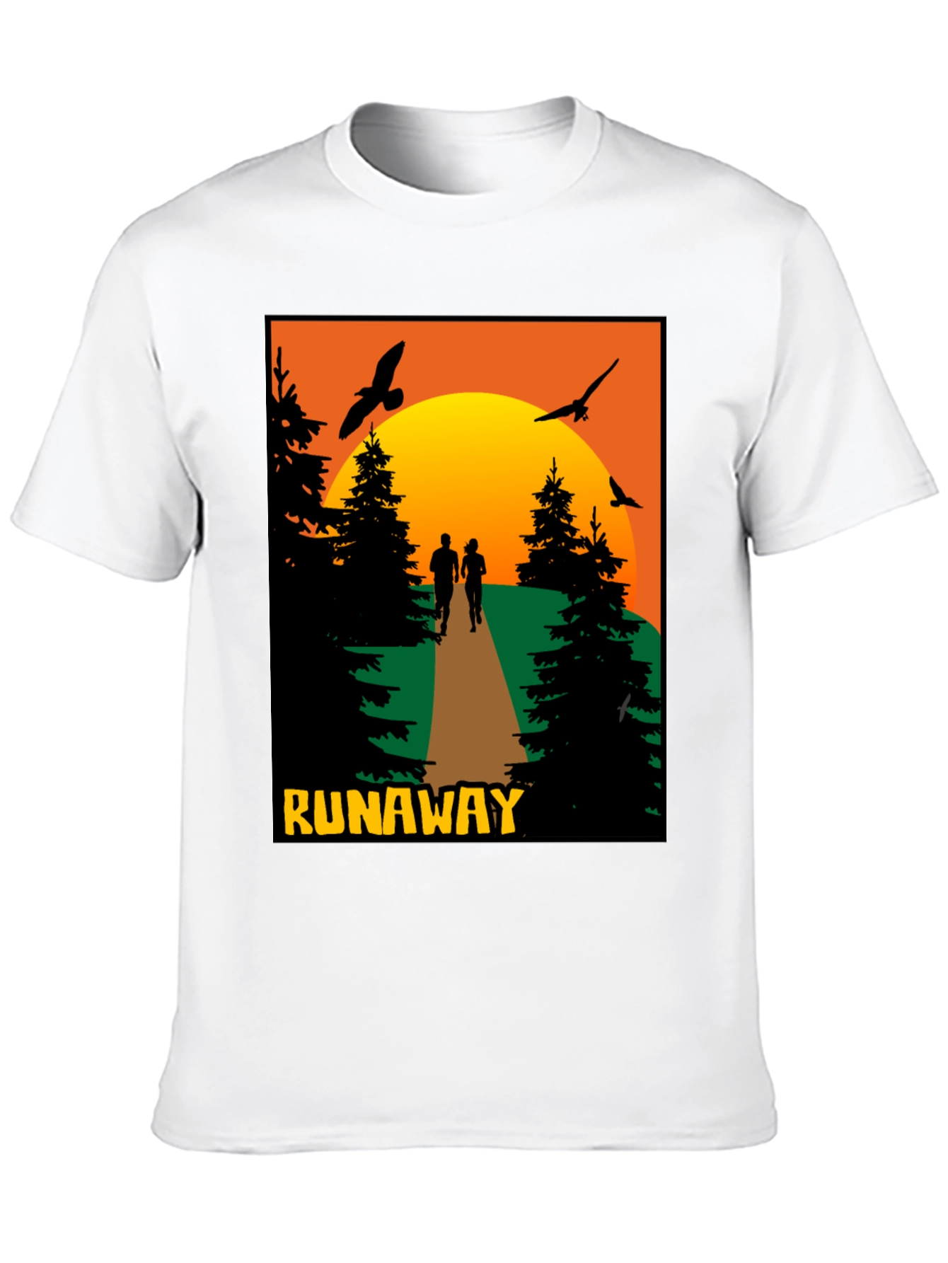 Runaway Sunset Graphic Tee - Nature Adventure Shirt