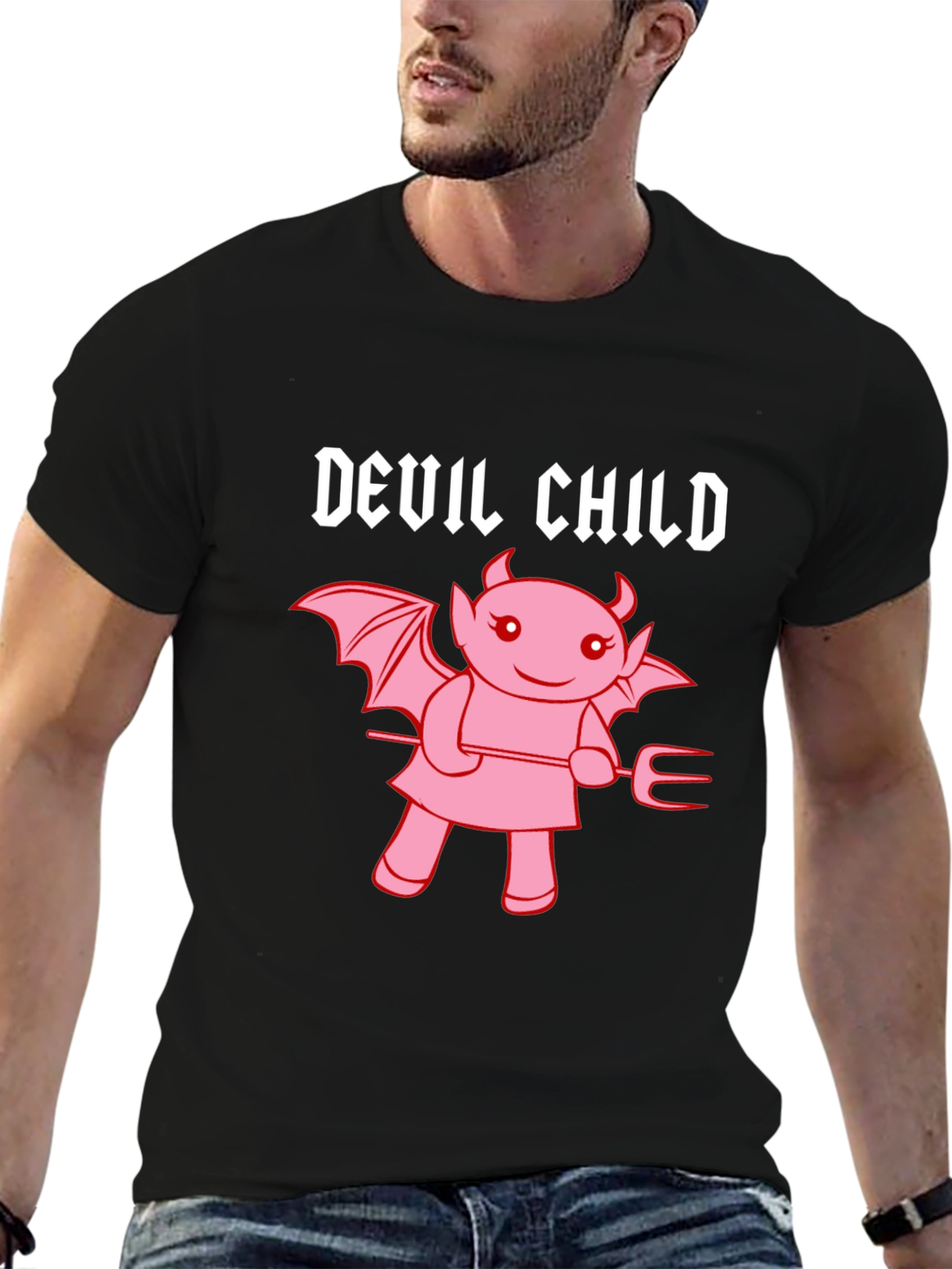 Devil Child Graphic Tee - Unisex Black T-Shirt