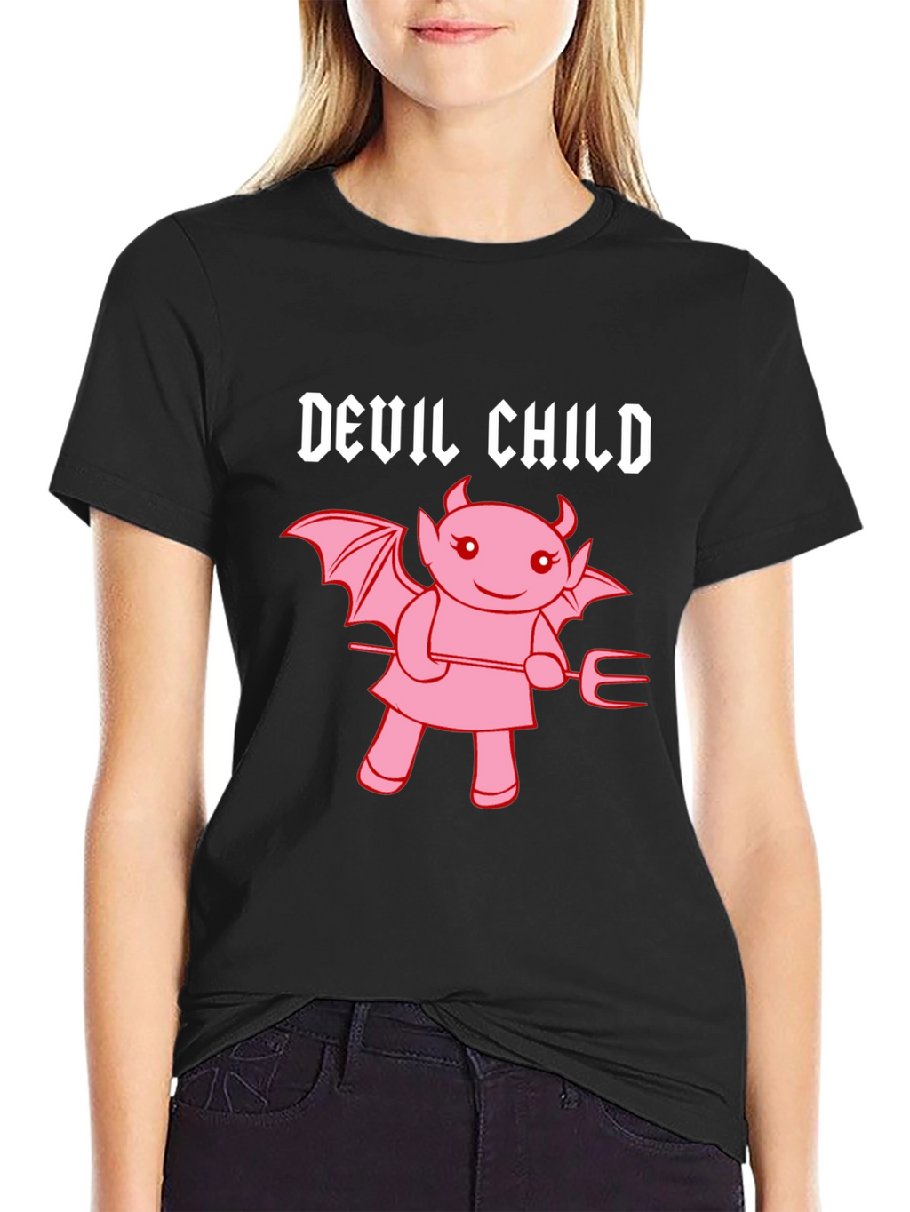 Devil Child Graphic Tee - Unisex Black T-Shirt