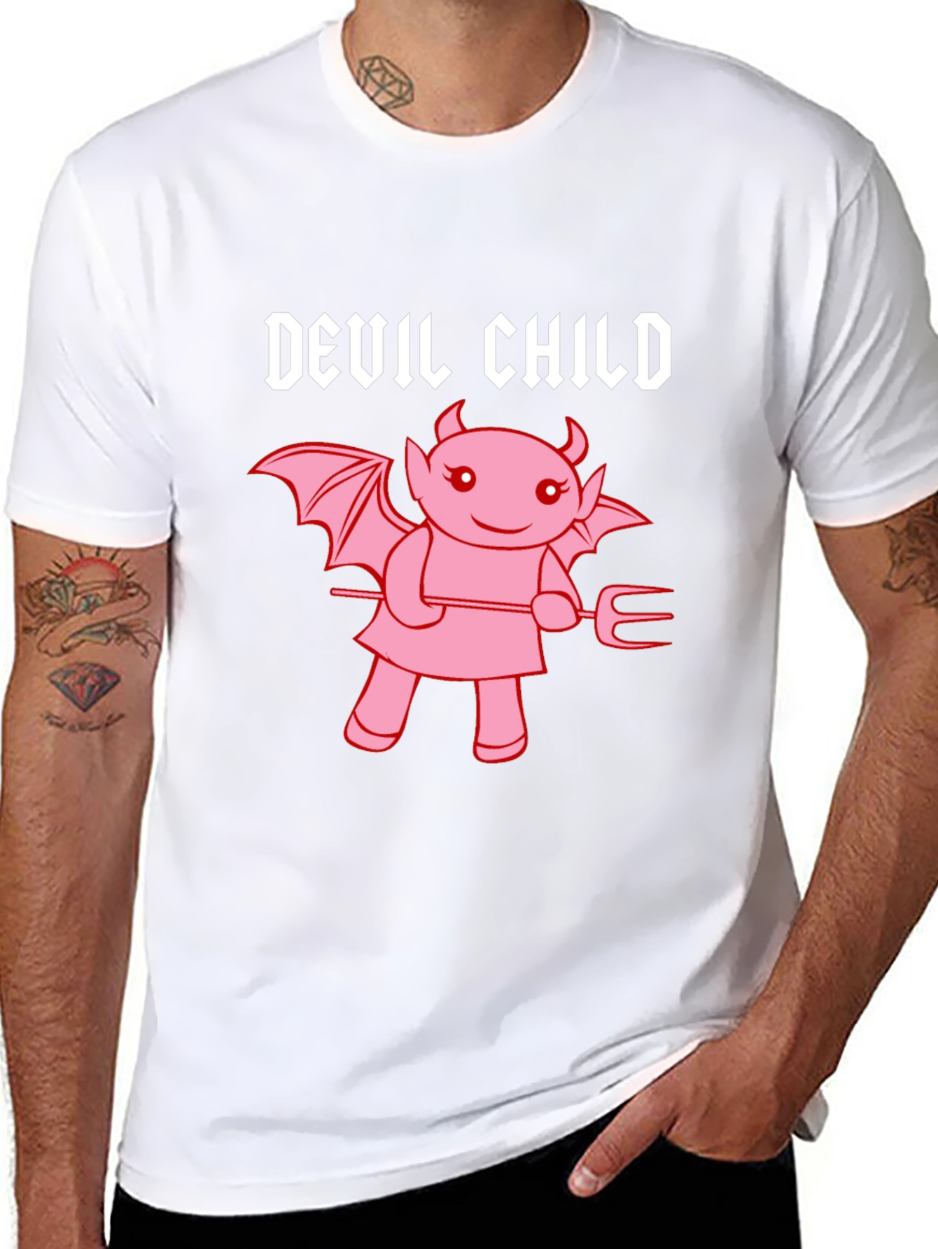 Devil Child Graphic Tee - Unisex Black T-Shirt