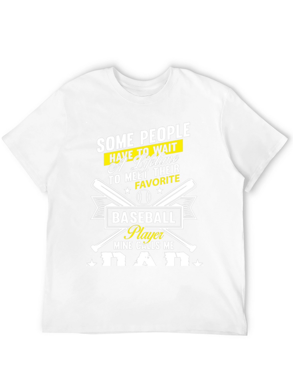Baseball Dad T-Shirt - Mine Calls Me Dad
