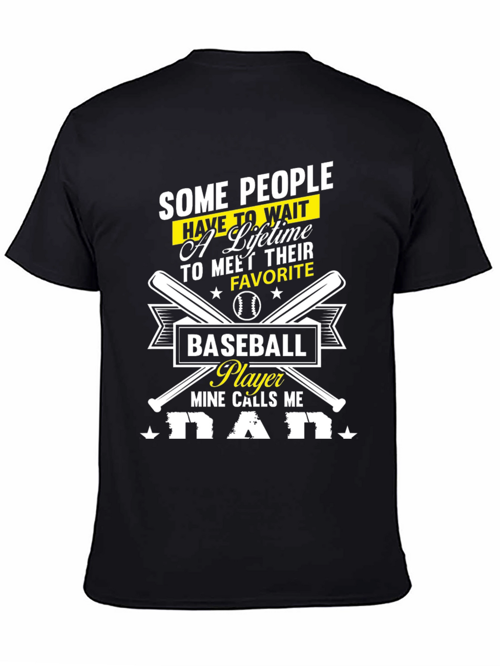 Baseball Dad T-Shirt - Mine Calls Me Dad