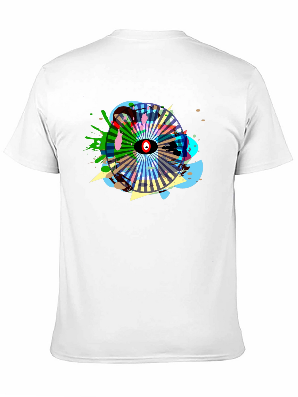 Abstract Eye Graphic Black T-Shirt