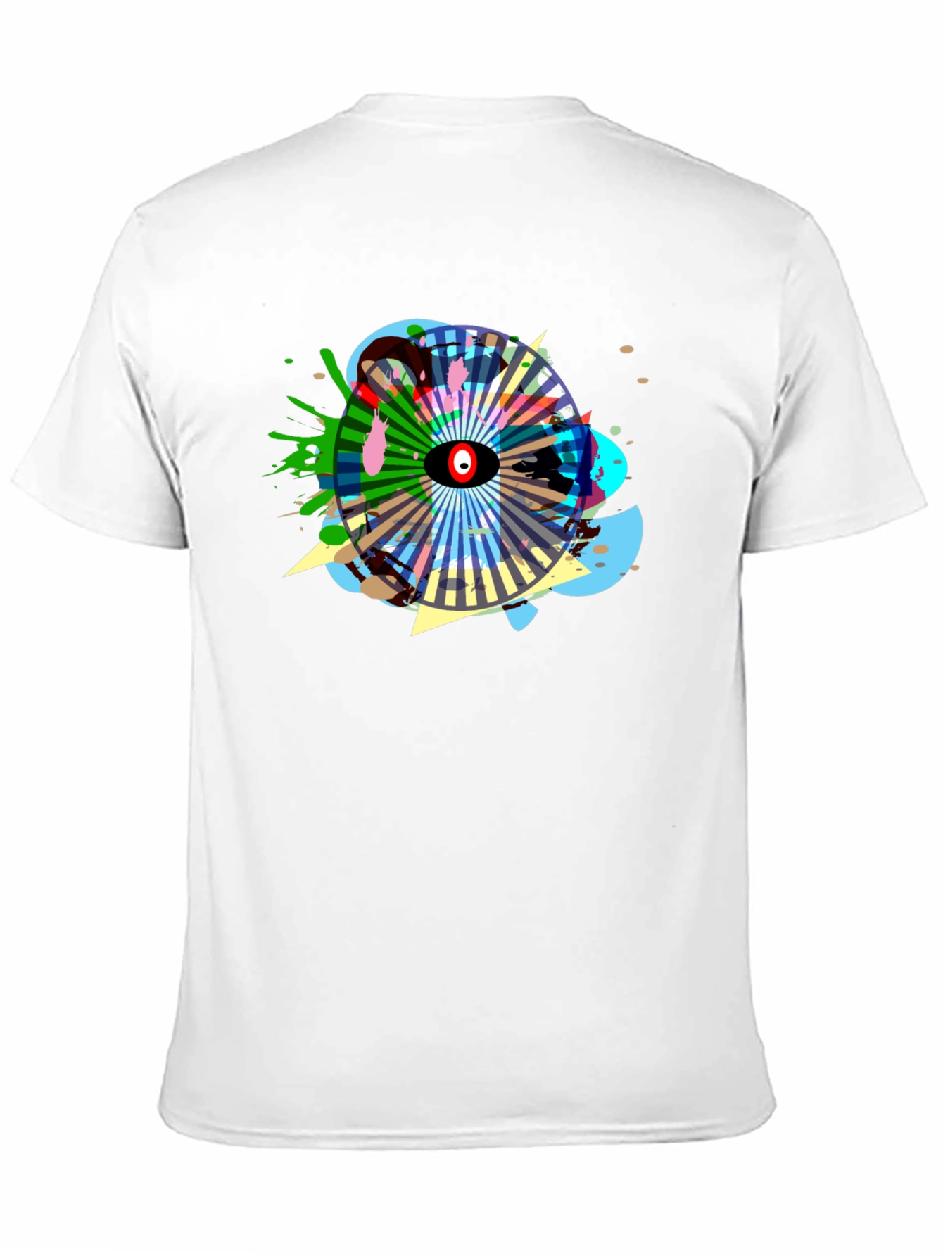 Abstract Eye Graphic Black T-Shirt