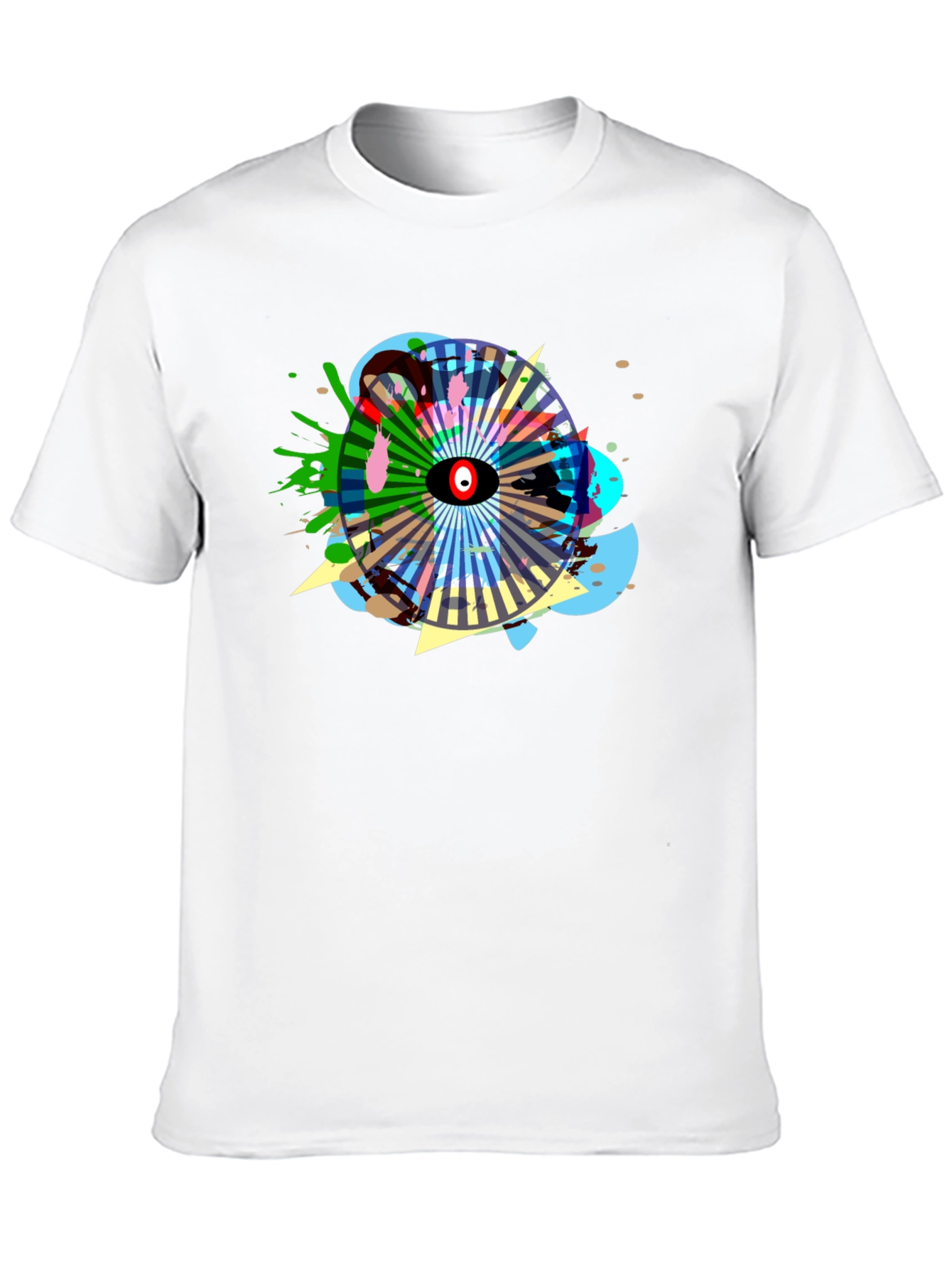 Abstract Eye Graphic Black T-Shirt