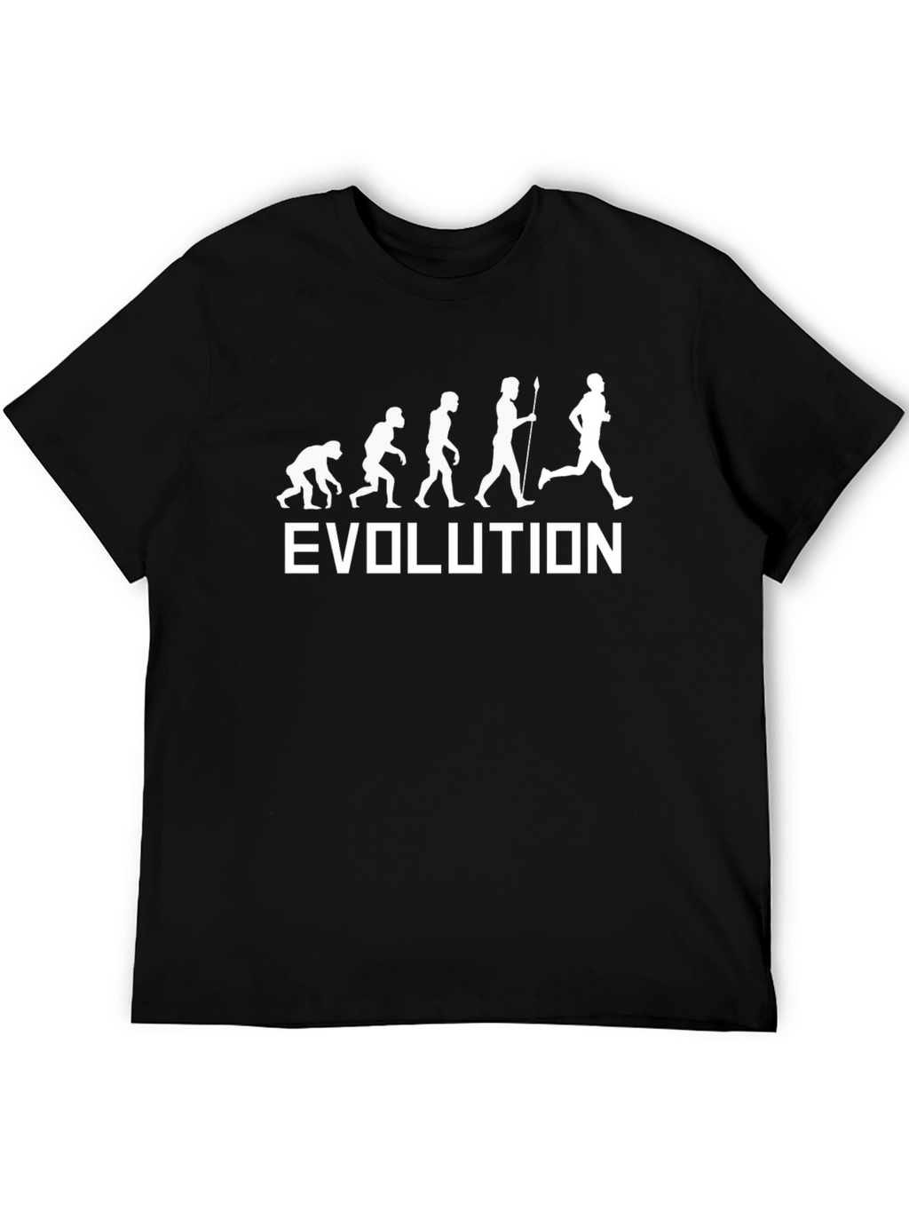 Evolution Runner T-Shirt - Black Cotton Tee