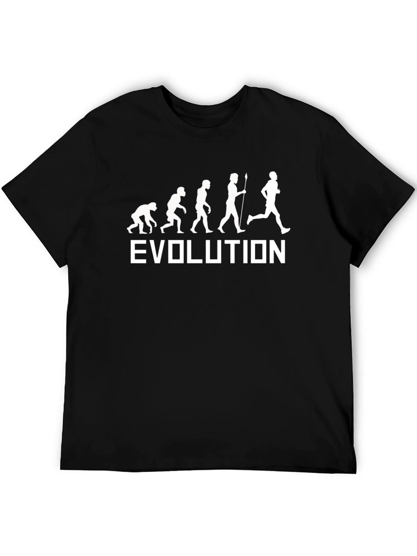 Evolution Runner T-Shirt - Black Cotton Tee