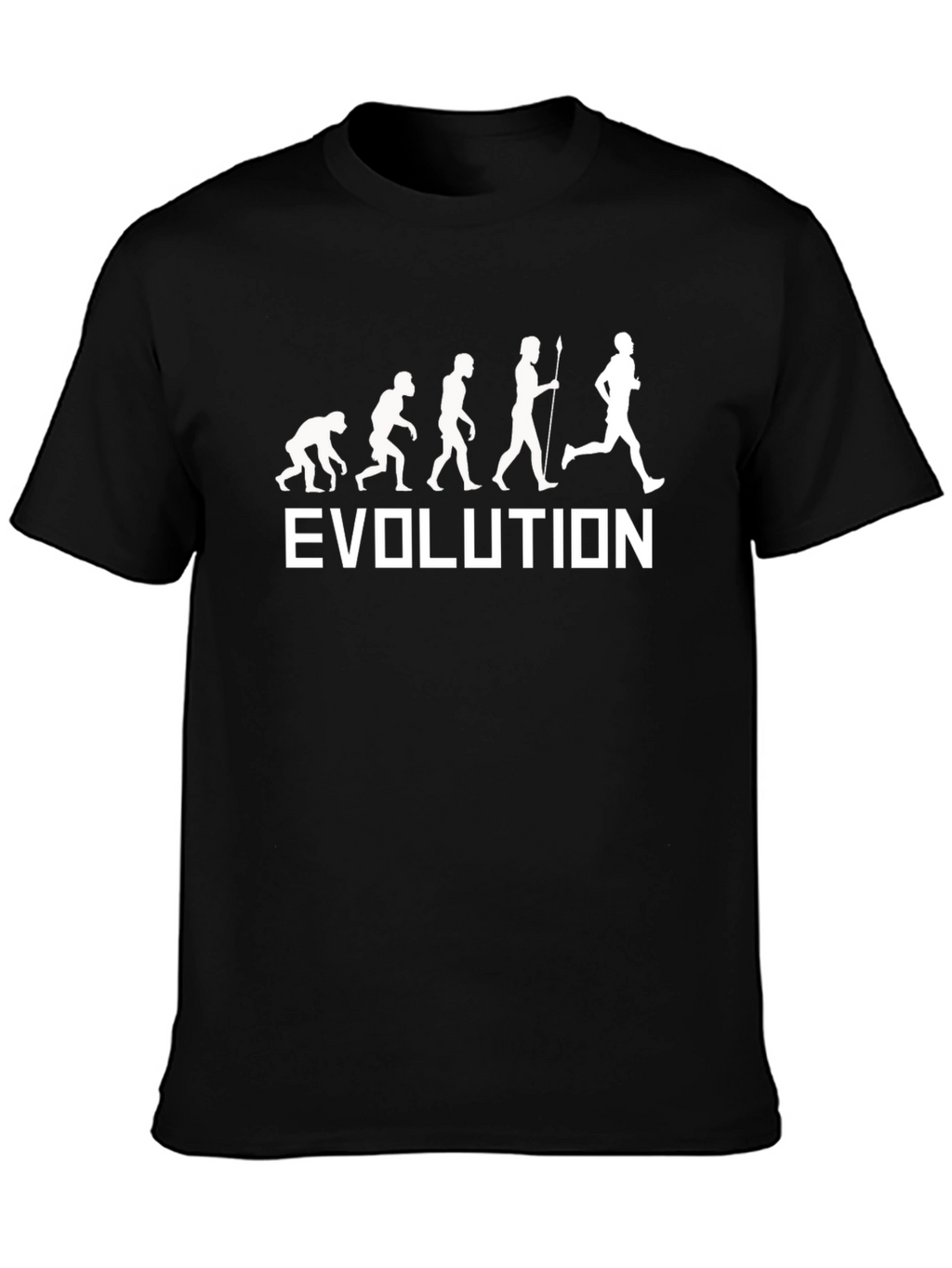 Evolution Runner T-Shirt - Black Cotton Tee