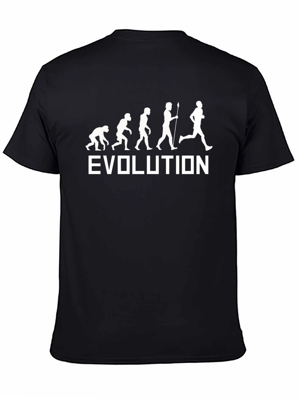 Evolution Runner T-Shirt - Black Cotton Tee