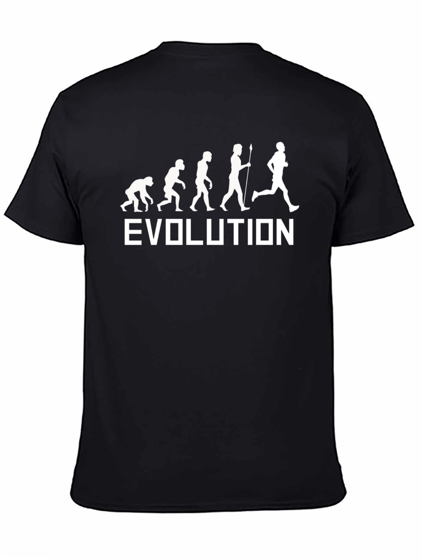 Evolution Runner T-Shirt - Black Cotton Tee