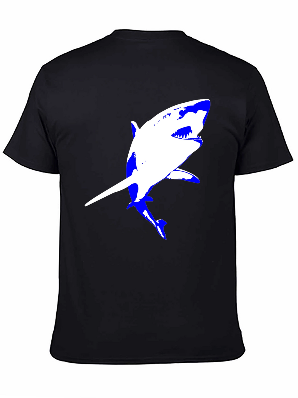 Shark Graphic Tee - Black Cotton Comfort