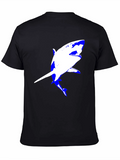 Shark Graphic Tee - Black Cotton Comfort