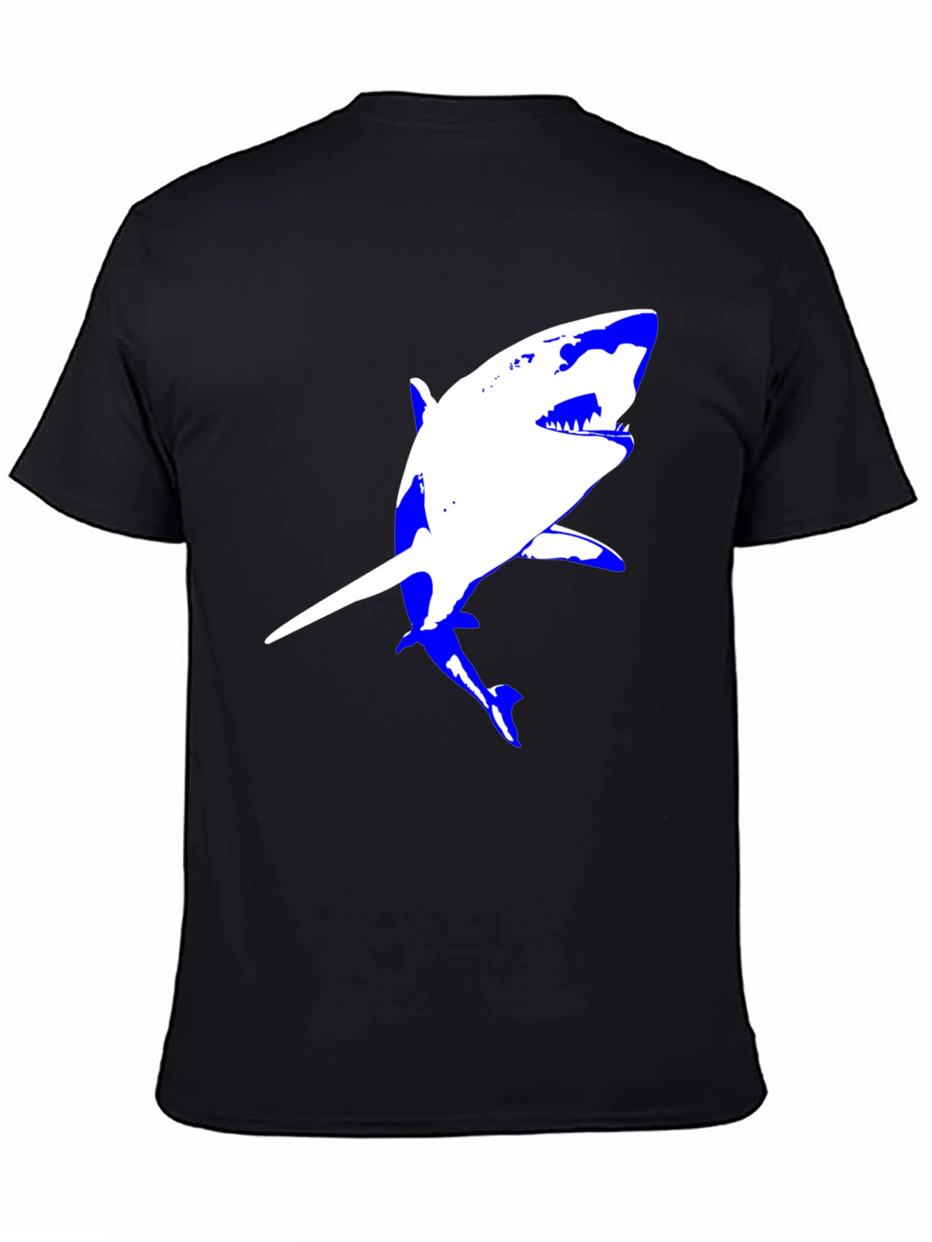 Shark Graphic Tee - Black Cotton Comfort